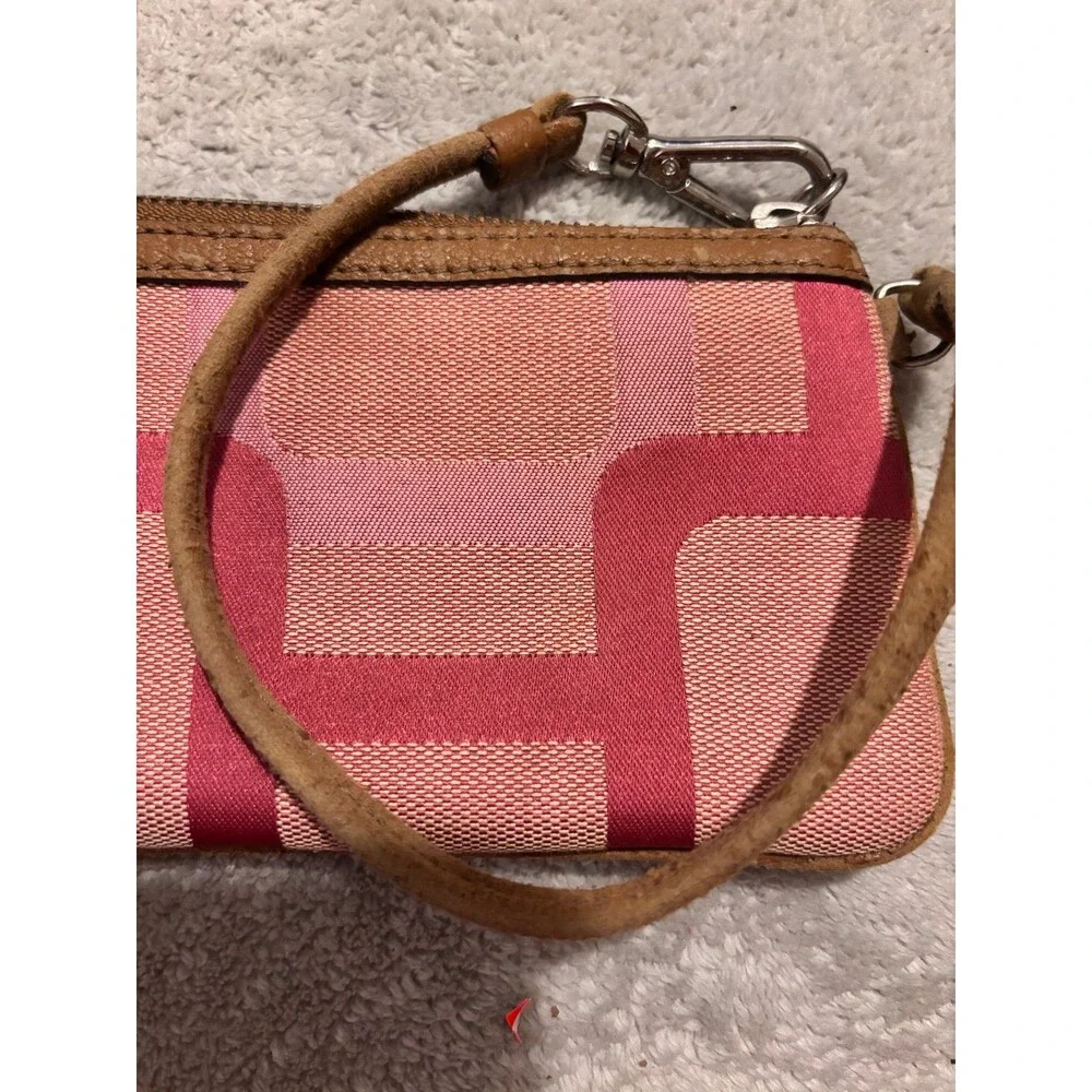 Vintage Y2K Nine West Beige Mini Pouch Wallet - Retro 2000s Coin Purse Clutch